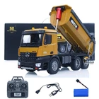 HUINA 1/14 Electric RC Dumper Truck 573 Tipper Vehicle Flowing Water Light Sound