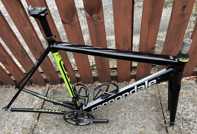 Cannondale CAAD 12 ROAD BIKE FRAMESET 54CM VGC - Black Silver Alloy - Rim Brake
