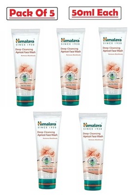 Himalaya Herbals Deep Cleansing Apricot Face Wash Pack Of 5 x 50ml FREE SHIP