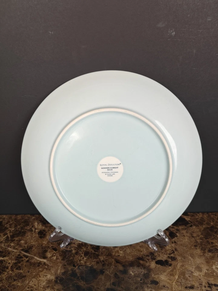 Set Of 4 Royal Doulton Gordon Ramsay Maze Dinner Plates Blue - Изображение 4 из 4