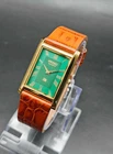 Vintage Seiko Slim Quartz Men's Wrist Watch -Leather Strap-Roman Dial