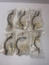 Lot of 6 Brushed Nickel Cabinet Pulls 5 Handles Drawer Hardware w/ Screws 3 OC
