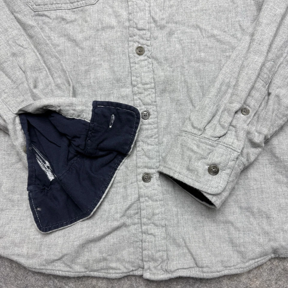 Camisa occidental de manga larga con botones GAP para hombre talla mediana gris 100 % algodón hecha Foto 4 de 4