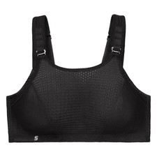 Glamorise Full-Figure Adjustable Wireless Sport Bra 1166 Black 34C NWT