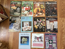 VINTAGE LEISURE ARTS  MORE LEAFLETS MANY CHOICES- CROSS-STITCH, KNIT OR CROCHET