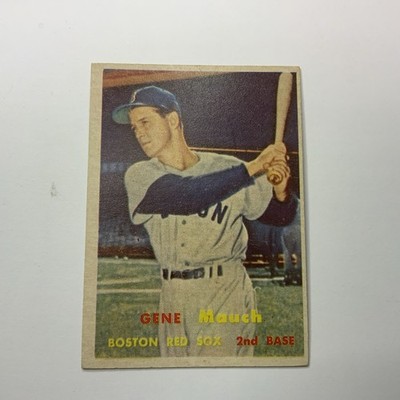 1957 Topps #342 Boston Red Sox HOF Gene Mauch