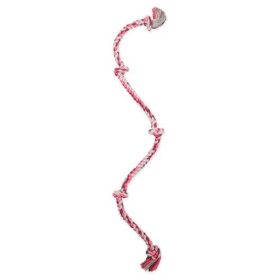 Mammoth Flossy Chews Cottonblend 5 Knot Tug Rope Dog Toy, Super XL, 72''