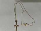 14K Gold Plated Crucifix w/18" Gold Chain — photo 1