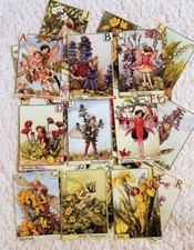 24 Alphabet Flower Fairies Cicely Mary Barker Vintage Style Junk Journal Inserts
