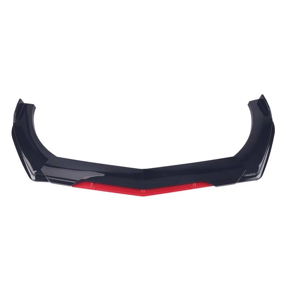 Glossy Black Front Bumper Red Lip Splitter Spoiler For Dodge Charger SRT SXT RT Foto 3 de 4