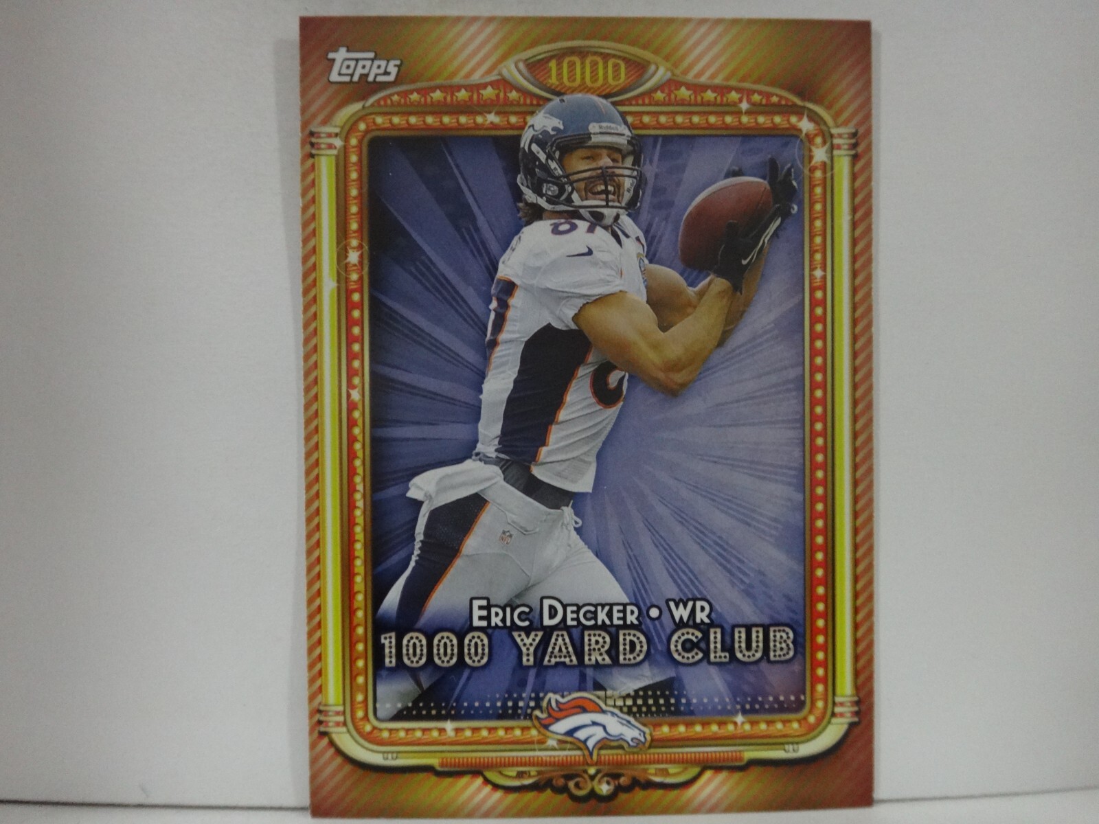 2013 Topps 1000 Yard Club Denver Broncos Football Card #30 Eric Decker