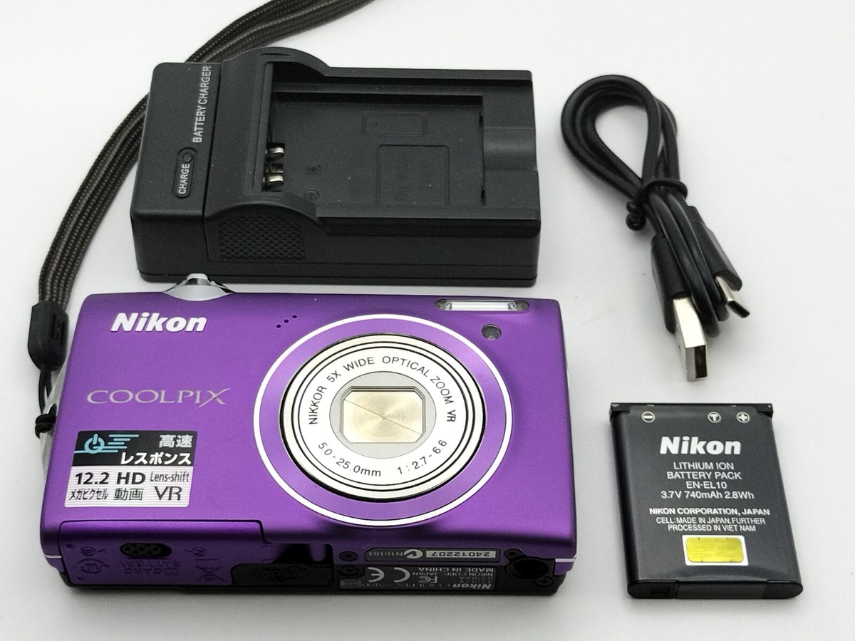 Nikon COOLPIX S5100 Purple 12.2MP 5x Zoom Compact Digital