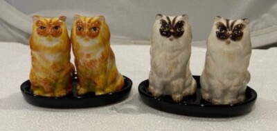 Katze Salz & Pfeffer Sets - Auswahl zwischen Siam oder Ingwer Tabby