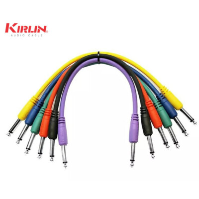 6-PACK 1ft Kirlin 1/4'' Mono TS Male/Male Instrument Audio Patch Cable I6-241-01