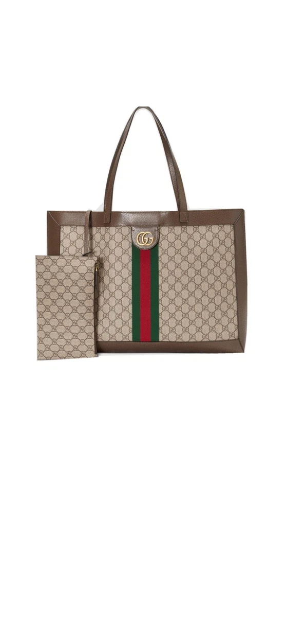 GUCCI Ophidia Soft GG Supreme Tote Bag Brown 547947