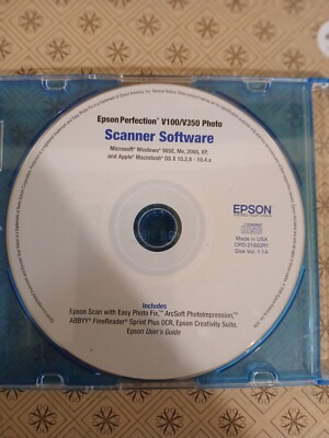       Epson Perfection V100/V350 Photo Scanner Software CD Disc Only Ex