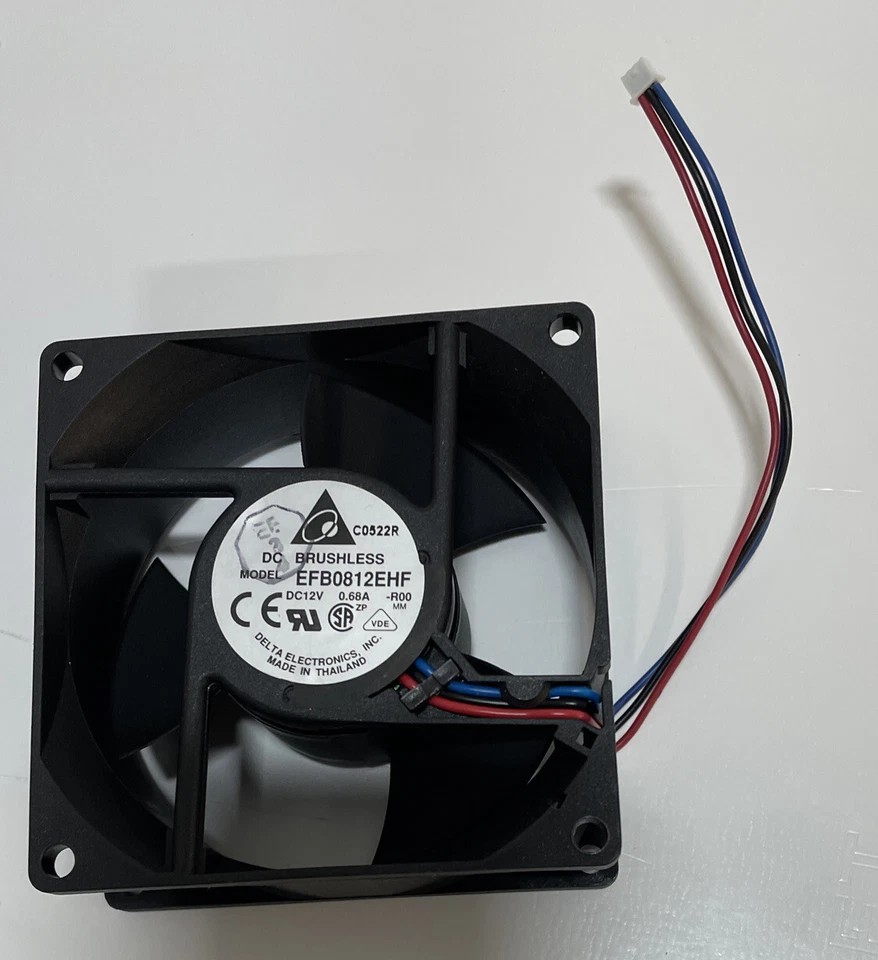 Delta EFB0812EHF Fan DC Brushless 12V .68A 80 x 80 x32 mm - Image 3 of 4