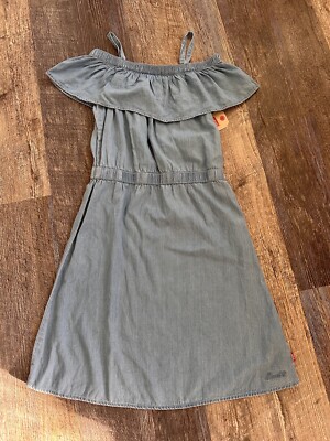 Levi Girls blue Denim summer casual Dress Size youth large(10/12) *NWT** |  eBay