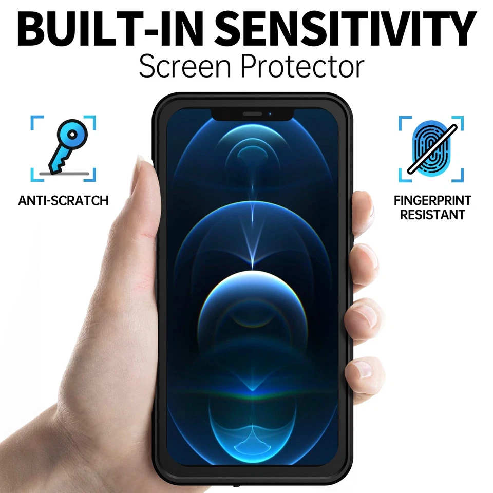 For Apple iPhone 12 12 Pro Max 12mini Case Waterproof Shockproof Dirtproof Cover - Image 4 of 4