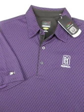 Mens Large Greg Norman Play Dry golf polo shirt purple TPC Prestancia