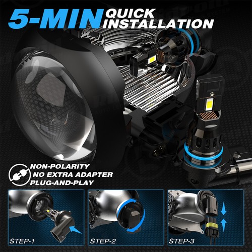 Kit de bombillas de faros súper brillantes LED CANBUS 120W 9005 24000LM haz alto haz bajo - Imagen 9 de 13