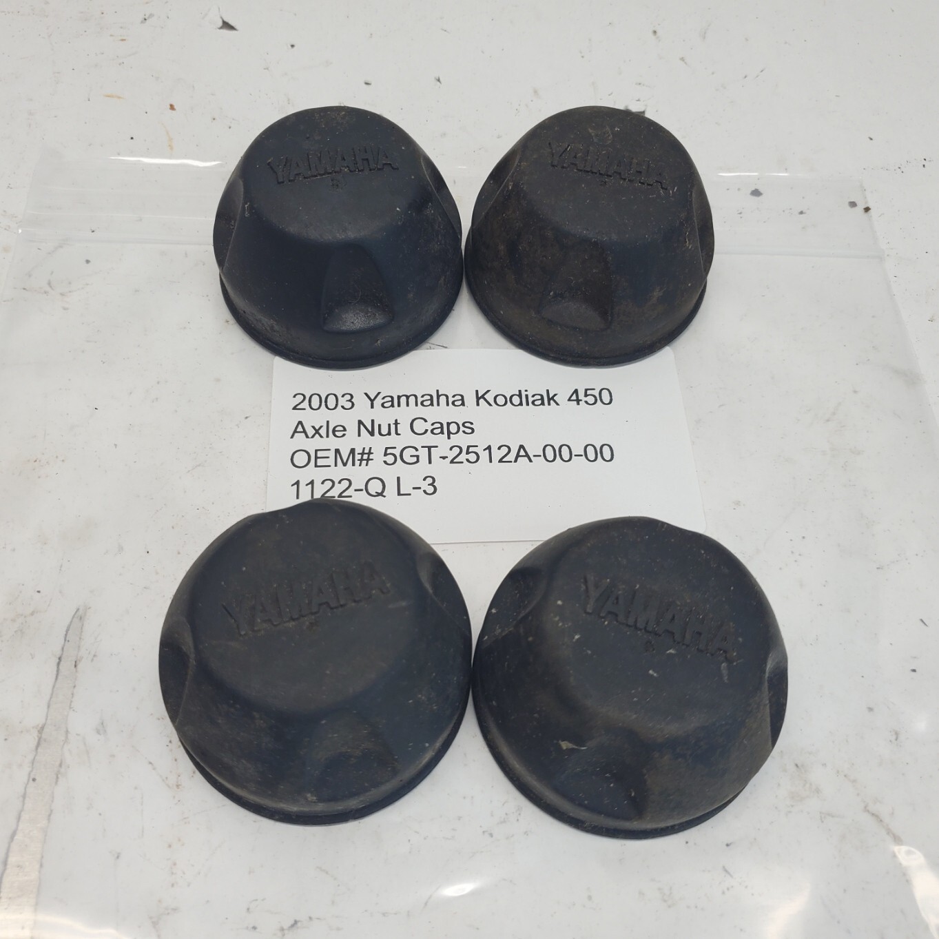 2003 YAMAHA KODIAK 450 AXLE NUT CAPS OEM5GT2512A0000 1122Q(L3