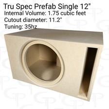 TRU SPEC Prefab Single 12" Subwoofer Enclosure Sub Box