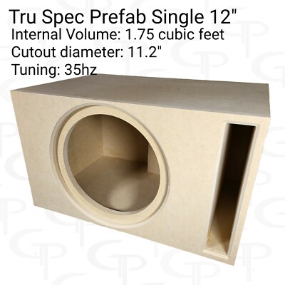 TRU SPEC Prefab Single 12'' Subwoofer Enclosure Sub Box Vented High Output