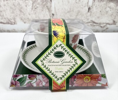 Portmeirion Botanic Garden Dahlia Variabilis Cup Saucer NEW Gift