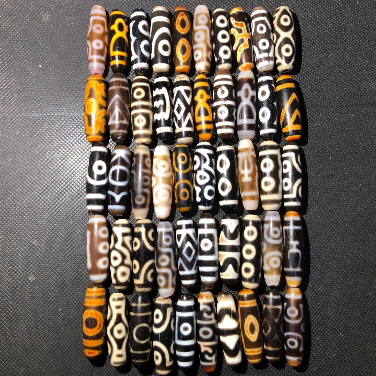 Magic Power Tibetan Old Agate Multiple patternsTotem dZi Bead