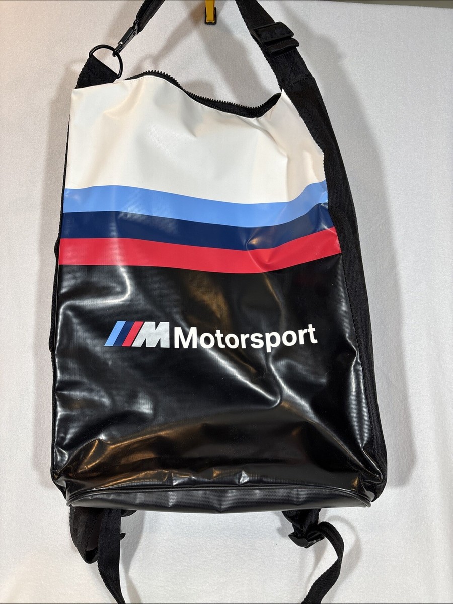 BMW motorsport backpack black white