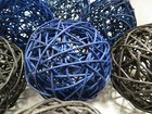 Black and Blue Decorative Ball Vase Fillers - Set of 7 — photo 4