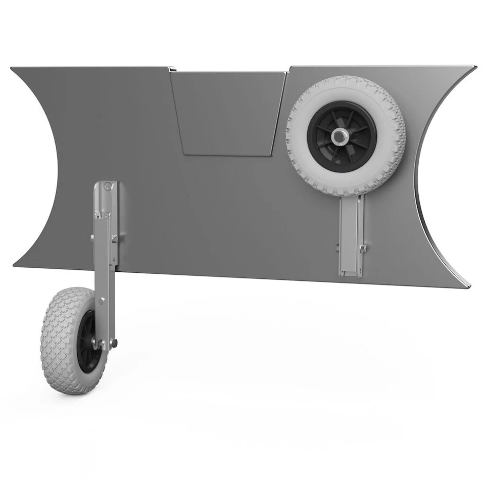 Slipräder Heckräder Schlauchbooträder klappbar Edelstahl V4A grau/schwarz - Bild 3 von 4