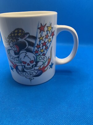 Ed Hardy LOVE KILLS  SLOWLY Death or Glory Mug 14 oz Coffee Cup 