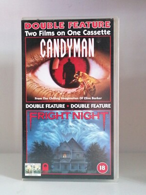 Candyman and Fright Night - VHS Video - Horror Movies - Double Feature Film Set