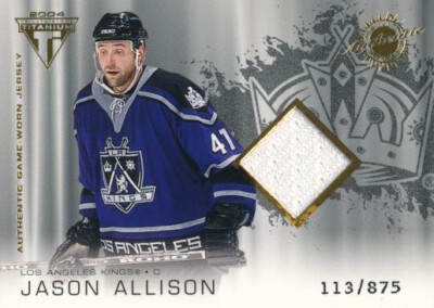 2003-04 Titanium GAME JERSEY #159 JASON ALLISON - Los Angeles Kings