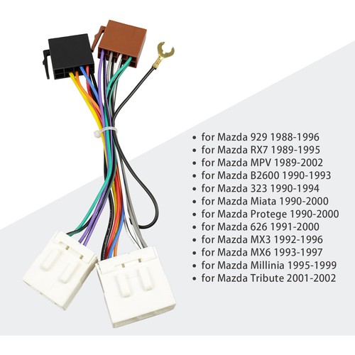 Car Stereo Radio Wiring Harness Adapter Accessories for Mazda 626 929 MX3 - 第 4/7 張圖片