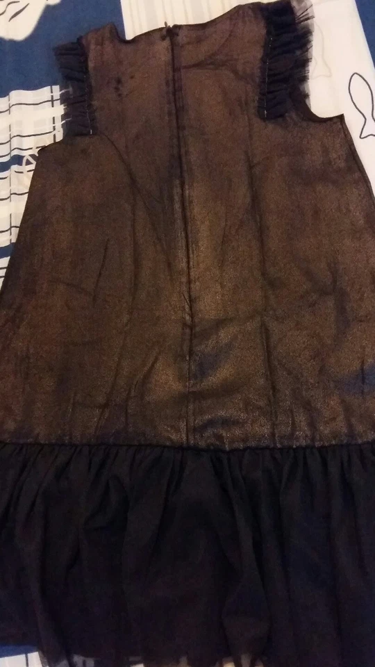 Vestido Dorada Y Negro Fiesta (Orchestra) 10 Años - Imagen 3 de 3