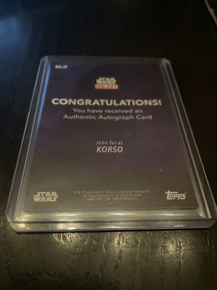 2021 Topps Chrome Star Wars Galaxy John Tui as Korso #GA-JT Auto - Image 2 of 2