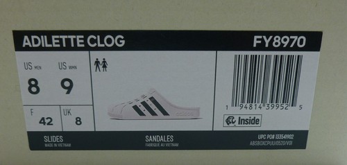 Adidas Unisex Adilette Clog - Slide Sandal U.S Men's Size 8 / Women's Size 9 - Picture 3 of 9