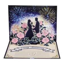Airpark Anniversary Card, Pop-Up Wedding Anniversary Card for Wife/Husband, R...