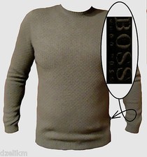 NWT Hugo Boss Black Luxurious LightWeight Knit Pullover Regular Fit Sweater