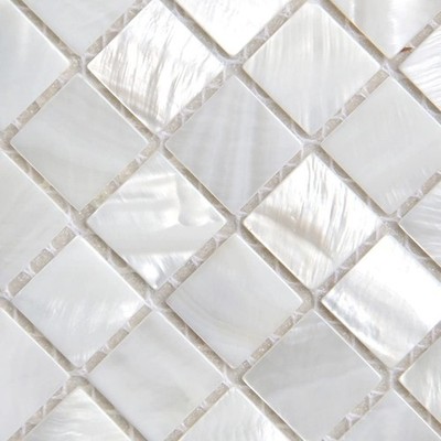 White Square Shell Mosaic Tile Mother of Pearl Kitchen Backsplash Pool Wall