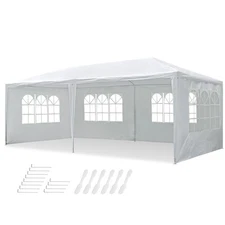 10'x20' Gazebo Canopy Party Tent Wedding Outdoor Pavilion Cater BBQ Waterproof