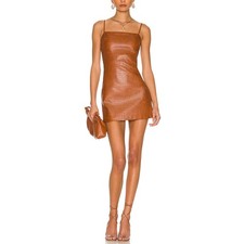 Bardot 'Croc' Brown Polyurethane Mini Dress Size L - NWT
