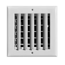 10 In. X 10 In. Steel 1-Way Adjustable Curved Blade Wall/Ceiling Register