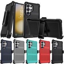 For Samsung Galaxy S23/S23 Plus/Ultra/FE Rugged Case Shockproof Cover Belt Clip