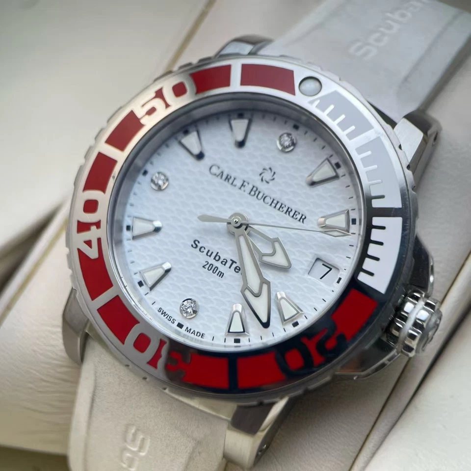 Reloj para hombre Carl F. Bucherer Patravi 00.10634.23.27.99 automático 36,5 mm esfera blanca Foto 2 de 4