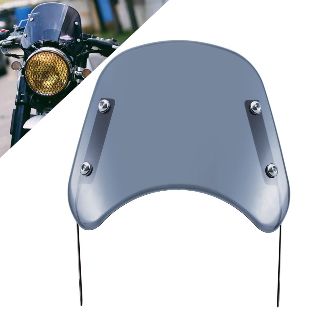 Motorcycle Headlight Windshield Windscreen Universal For 5-7" Round Headlight