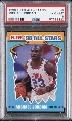1990 FLEER ALL-STARS #5 MICHAEL JORDAN PSA 8